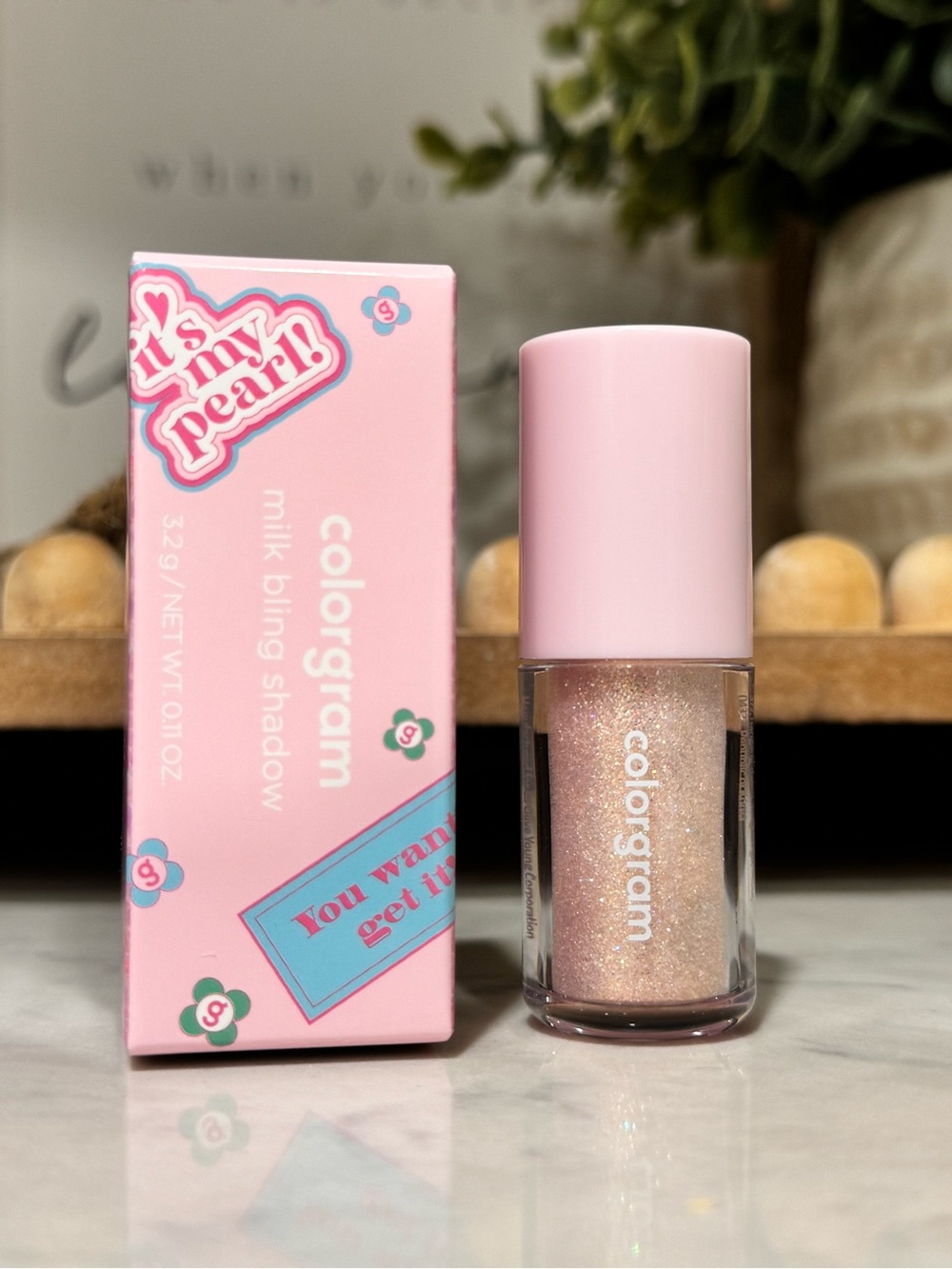 Colorgram Milk Bling Shadow in Shimmery Pink Pearl